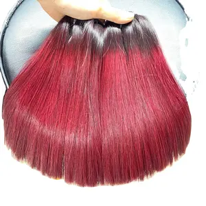 Trames de cheveux de haute qualité os droit super double dessiné extensions de cheveux humains vierges remy cheveux humains remy du Vietnam