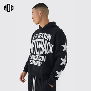 เสื้อฮู้ดแขนยาวสำหรับผู้ชายเสื้อฮู้ดพิมพ์ลายพัฟ3D สำหรับฤดูหนาว450GSM ระบายอากาศได้ดี - Product Image 1