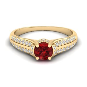 เครื่องประดับเงินแท้ 925 ได้รับการรับรองจาก REYES GRA ประดับด้วยมอยส์ซาไนต์ VVS คุณภาพสูง สำหรับผู้หญิง ทรงกลมเจียระไนแบบบริลเลียนท์ 0.5 กะรัต พร้อมพลอยโกเมน - Product Image 6