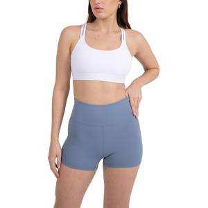 Pantalones cortos de entrenamiento de cintura alta para mujer, pantalones cortos transpirables de doble capa con bolsillos laterales para ocio al aire libre, Fitness, Yoga - Product Image 1