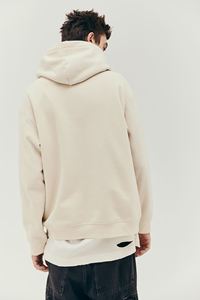 Sweat à capuche imprimé à manches longues en coton mélangé pour hommes, coupe ample et décontractée, avec poches kangourou, doublure en jersey - Product Image 4