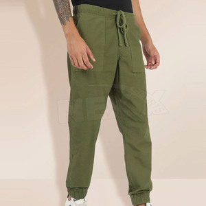 Private Label Men's Casual Cargo Trousers 100% Cotton Eco-Friendly Breathable Lightweight Customized Logo with Multi-Pockets - Product Image 2