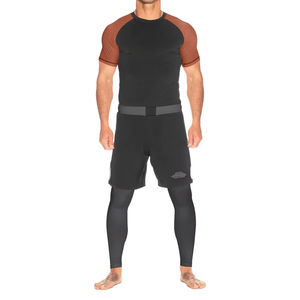 Protège-rashguards à grappin MMA BJJ à compression entièrement sublimée pour hommes-Protège-rash à manches courtes pour adultes - Product Image 2