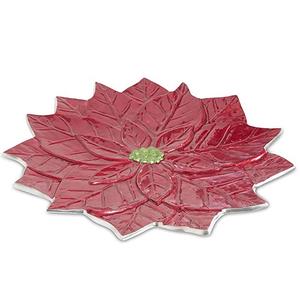 Mesa de té esmaltada roja personalizada, fruta plato metálico para servir, bandeja decorativa para mesa de comedor, venta al por mayor, 2023 - Product Image 1