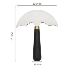 Couteau rond de coupe de cuir en acier à haute teneur en carbone manche en bois couteau en cuir artisanat professionnel coupe couteau rond en cuir - Product Image 2