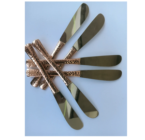 Cuchillo para mantequilla Mango de cobre Cuchillo para mermelada de mantequilla de acero inoxidable al por mayor Para uso doméstico Cuchillo para queso y mantequilla - Product Image 1