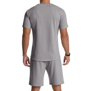 Chándal de verano transpirable al por mayor, ropa informal y cómoda de media manga, chándal de verano de algodón 100% para hombres - Product Image 2