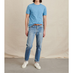 Camiseta de alta calidad para hombres y mujeres, camiseta de Color azul claro, camiseta de tamaños personalizados, diseños de logotipos, venta al por mayor, camiseta Unisex con cuello redondo - Product Image 6