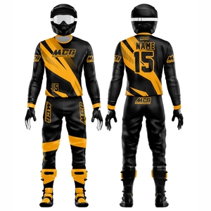 Lujosa calidad hombres damas sublimación impresa MTB AVT motocicleta Kit diseño elegante serigrafía de silicona MX traje de carreras - Product Image 1