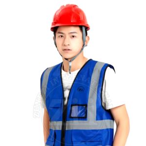 Chaleco de seguridad para correr de noche Premium ANSI Clase 2 Impermeable Ajustable Elástico Intermitente Hi Vis Amarillo Naranja Poliéster reflectante - Product Image 4