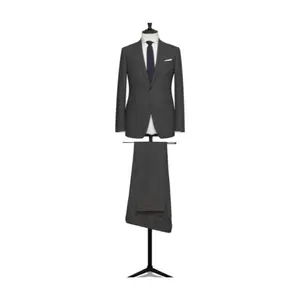 100% İtalya'da yapılan nefes iki düğme Suit gri londra duman erkek giyim hediye fikir kardeş doğum günü için