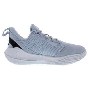 Scarpe Under Armour Curry Flow 12 PS per ragazzi Colore: Grigio Halo/Nero/Giallo ad alta visibilità 100% autentico - Product Image 2