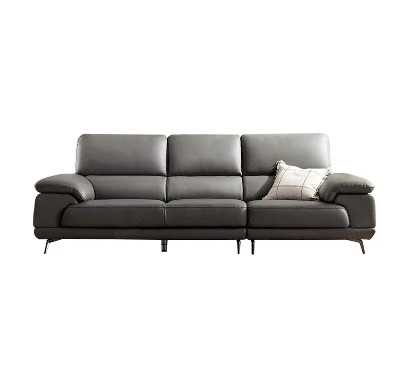 Sofa tertutup dengan bahan kulit industri, sofa ruang tamu 3 kursi, sandaran nyaman mengangkat dan menurunkan