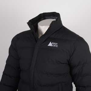 Chaqueta acolchada Softshell informal para hombre FHOR Navigating Silicon Non-Hoodie Stand Collar ligero a prueba de viento Fitness poliéster - Product Image 3