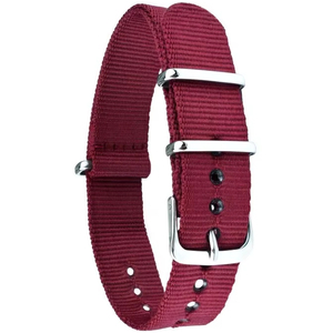 Unisex 20mm Sport Waterproof Elastic Breathable Nylon Adjustable Soft Smart <b>Watch</b> Bands N029 Burgundy 18-22" Stainless Steel - Product Image 1