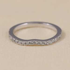 แหวนแต่งงานเพชรเพาะเลี้ยงทรงโค้ง ลายเรขาคณิต ทรงรี เจียระไนแบบโอวอล ประดับอัญมณี งานจิวเวลรี่ชั้นดี พร้อมใบรับรอง IGI สำหรับเป็นของขวัญแทนคำมั่นสัญญา - Product Image 1