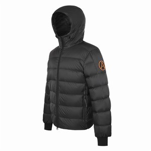 Veste matelassée pour homme, grande taille, noire, personnalisée, avec fermeture éclair, de haute qualité, pour l'extérieur, hiver, MOQ faible - Product Image 3