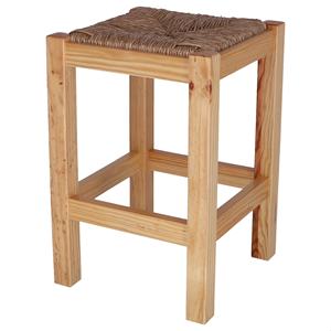 WELL HOME Panca da Giardino Rustica in Legno, Design Quadrato Basso con Finitura Verniciata, Dimensioni 32.5x32.5x48.5 cm - Product Image 4