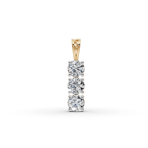 Pendentif goutte minimaliste 1,50 ct avec 3 diamants de laboratoire, fabriqué à la main pour l'élégance et le style - Product Image 3