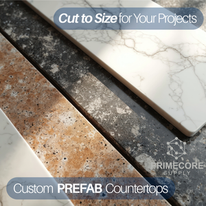 <b>Prime</b> Core Custom Kitchen Bathroom Vanity Tops Artificial Stone Eco-Friendly Non-Toxic Contemporary Carrara Calacata Hotel - Product Image 1