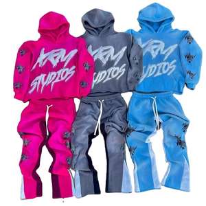 Chándales deportivos personalizados con estampado Puff para hombre, ropa cálida para correr, chándal informal a la moda, chándal hecho en Pakistán - Product Image 1