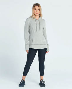 Fabricants de vêtements pour femmes avec logo/couleurs personnalisés, sweats à capuche unisexes vierges en gros, sweats à capuche décontractés en tricot uni pour femmes - Product Image 3