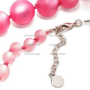 Arabie saoudite arabe gros résine grosses perles et cordon en cuir déclaration gros colliers de perles bijoux de mode - Product Image 6