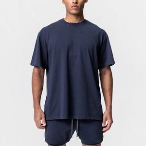 Camiseta personalizada al por mayor para hombre, Camiseta de algodón lisa en blanco, Camiseta con estampado de logotipo personalizado, camiseta de ajuste Regular para hombre, camiseta con hombros caídos - Product Image 1