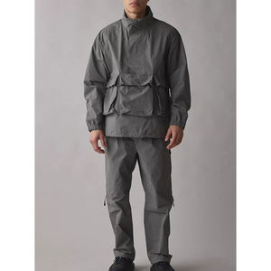 2025 tendance haute qualité sur mesure hommes Nylon pull veste demi fermeture éclair coupe-vent veste avec poche avant - Product Image 4