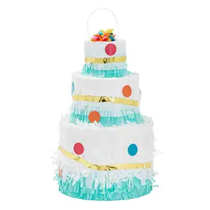 Декоративный реквизит в форме торта на день рождения, наполненный различными конфетами, конфетти, игрушки для вечеринок, Pinata