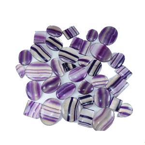 Pierre naturelle arc-en-ciel fluorite cristal Mix Shape Loose Gemstone Cabochon guérison cristal gemme Toutes les formes Cabochon - Product Image 3