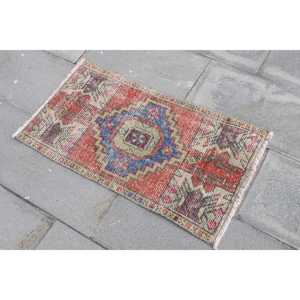 พรมตุรกีขนาดเล็ก 1.6x2.9 ฟุต พรมวินเทจ พรมลายต้นไม้และพืชสีแดง - Product Image 2