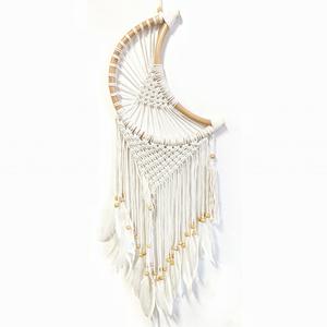 Article populaire pour enfants, lune en rotin naturel avec coquillage et nacre, décoration murale pour chambre d'enfant, décoration - Product Image 3