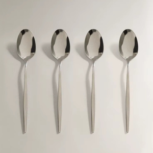 Ensemble de cuillères d'hôtel en gros, couverts de restaurant, argenterie en acier inoxydable, ensemble de couverts argentés pour dîners culturels et maisons - Product Image 1