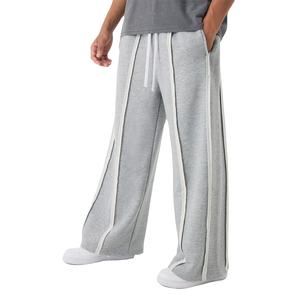 Wholesale OEM Service Men's Winter Casual Sweatpants-Eco-Friendly 100% Cotton Canvas Fleece Thickness <b>Elastic</b> Waist <b>Lace</b>-Up - Product Image 1