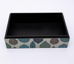 Venta al por mayor de madera y resina caja de pañuelos de alta calidad suministro de fábrica respetuoso con el medio ambiente hueso incrustaciones caja de pañuelos a granel - Product Image 4