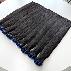 Long Silky Bone Straight Human Hair Bundles Natural <b>Black</b> Full Density Double Weft Hair For Quick Weave And <b>Wig</b> Styles - Product Image 1