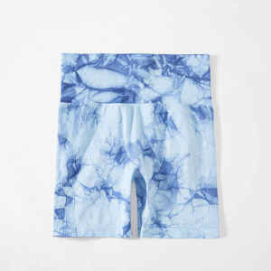 Pantalones de chándal para correr de cintura alta sin costuras CUSTOM Dye Fitness Yoga Shorts - Product Image 2