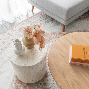 เก้าอี้ทรงกลมฝังมุกหรูหรามาใหม่เก้าอี้ข้างโต๊ะทำจากไม้สำเนียงทำด้วยมือเฟอร์นิเจอร์ตกแต่งบ้านจากเวียดนาม - Product Image 5