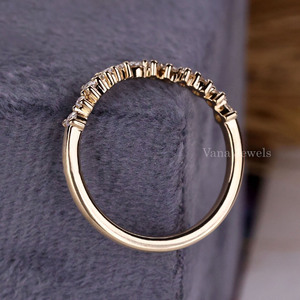 Anillo apilable curvo de banda de diamante CVD HPHT redondo cultivado en laboratorio de 0,29 quilates para regalo de cumpleaños o boda de aniversario de mujer - Product Image 5