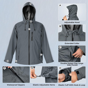 Veste de randonnée imperméable à capuche pour femmes, dernière tendance, vêtements élégants et confortables, toucher doux - Product Image 2