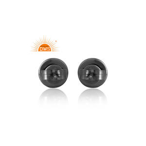 Boucles d'oreilles en argent sterling plaqué rhodium noir pour femmes fabricant de bijoux au design personnalisé - Product Image 2