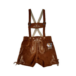 <b>Women's</b> Traditional High Waist <b>Lederhosen</b> ENGLAND STYLE Breathable Quick Dry Embroidered for Oktoberfest Street Wear - Product Image 3