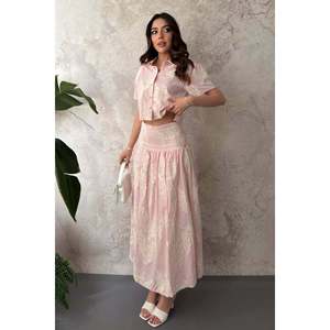 Ensemble chemise rose et jupe corset - Rose - Product Image 1