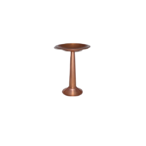 Bain d'oiseau en métal fini cuivre fabriqué à la main Design unique Look moderne pour jardin balcon décoratif utilisation extérieure - Product Image 1