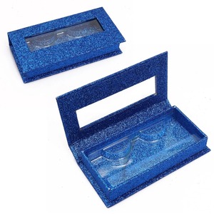 Custom Logo stampato rettangolo ciglia regalo scatola trasparente vassoio finestra inserto oro speciale Glitter per ciglia cosmetiche - Product Image 6