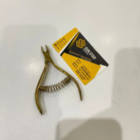 Pince à cuticules professionnelle RTS GOLD à lame courbée, en acier inoxydable de qualité supérieure, pour ongles des doigts et des orteils, pointe affûtée, mâchoire large