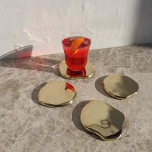 Juego de posavasos de metal decorativo para mesa de comedor, mesa de cocina, mesa de café, mesa de té, hogar, oficina, hotel, restaurante, uso - Product Image 1