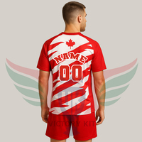 Ensemble de maillots de sport rétro personnalisés Canada 2026, uniformes de football personnalisés rouge et blanc pour la Coupe du monde