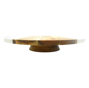 Mármol y madera Lazy Susan Creative Modern Cake Herramienta de cocina Madera natural y mármol de alta calidad Lazy Susan - Product Image 5